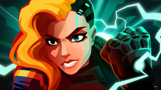 Woman sword glowing green light - doc hammer free wallpaper