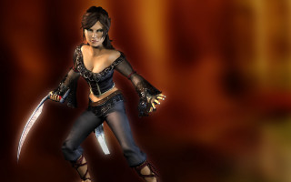 Woman costume knife blade hand - character art free wallpaper