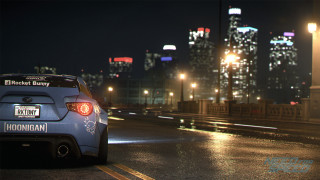 Car driving wet road night - a wet road free wallpaper