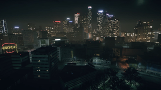 City skyline night lights neon - a neon free wallpaper