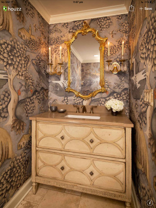 Bathroom vanity mirror wallpaper gold - a flemish baroque free wallpaper