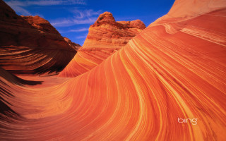 Sand wave desert blue sky - a desert area free wallpaper