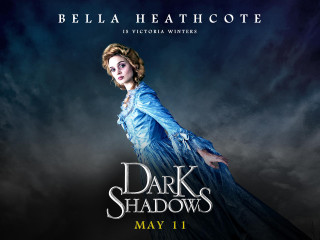 Dark shadows poster woman blue - free dark wallpaper