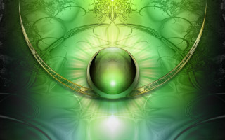 Green yellow abstract background sphere - abstract background free wallpaper