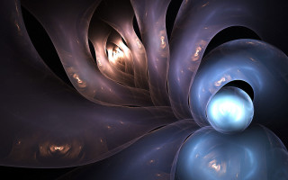 Blue flower light reflection center - a computer free wallpaper for desktop