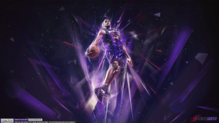 Basketball player air purple background - a basketball player free wallpaper