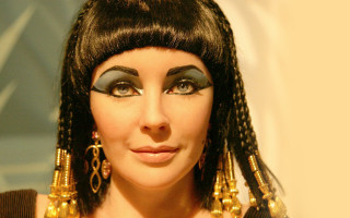 Woman black gold makeup headpiece - facial feature free wallpaper