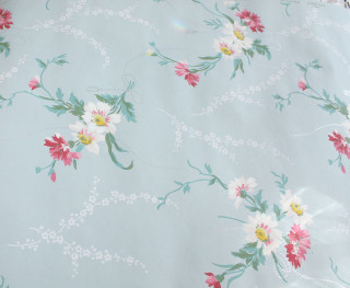 Blue floral print fabric white - floral free wallpaper