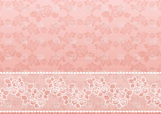 Pink background white lace flowers - a silk screen free wallpaper