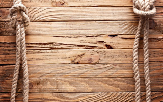 Rope wooden wall knot end - a woodcut free wallpaper