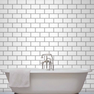 White bath tub minimalist brick - ai weiwei free wallpaper