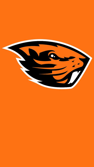 Orange background black white logo - superflat free wallpaper