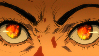 Creepy close up person face 2 - action painting free wallpaper