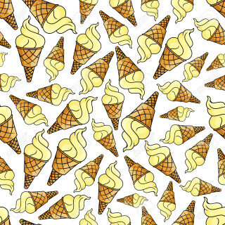 Ice cream cone pattern fence - a white background stock photo free wallpaper