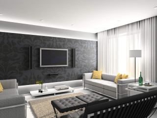 Living room modern european ink 8 - modern european ink painting free wallpaper