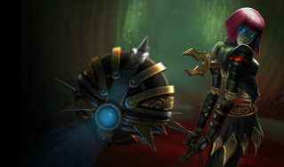 Futuristic woman sword helmet spikes - a futuristic outfit holding free wallpaper