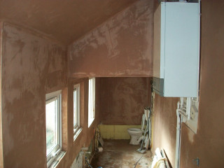 Room toilet window remodel paint - hard edge free wallpaper