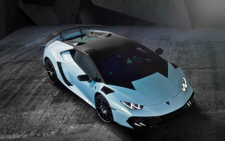 Blue sports car parking lot 3 - a blue sports car free wallpaper for desktop