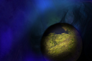 Planet space blue background swirling - swirl free wallpaper