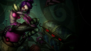 Cartoon character creepy look purple - a creepy expression free wallpaper
