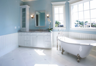 Bathroom tub relaxation soothing interior - a bathroom free wallpaper