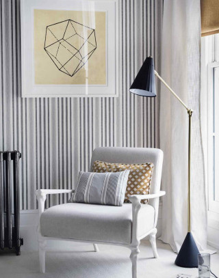 Chair lamp striped walls flooring - the wall free wallpaper