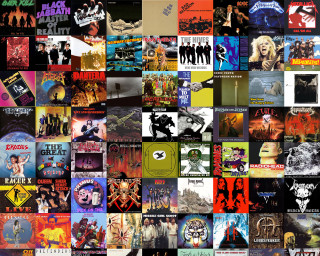 Album collage colorful variety covers 2 - metal free wallpaper