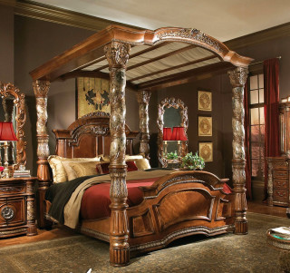 Bedroom with bed interior design 19 - dresser free wallpaper