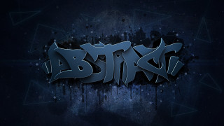 Dark blue atlas graffiti black - a blue triangle free wallpaper