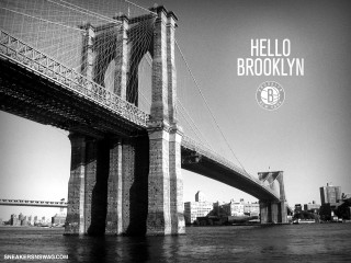 Bridge city background hello brooklyn - international typographic style free wallpaper for desktop