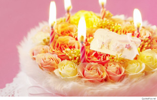 Birthday cake candles flowers name - a birthday cake free wallpaper
