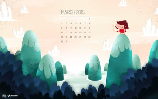 Calendar girl mountain sky clouds - a calendar free wallpaper