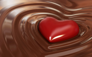 Heart shaped chocolate swirl red - didier mouron free wallpaper