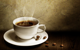 Coffee steam saucer beans wooden - coffee bean free wallpaper