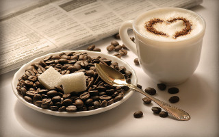 Coffee cup spoon table coffee 2 - morning free wallpaper