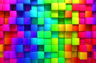 Colorful background squares cubes center - many free wallpaper