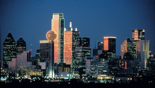 City skyline tall buildings nighttime 2 - a clock tower free wallpaper