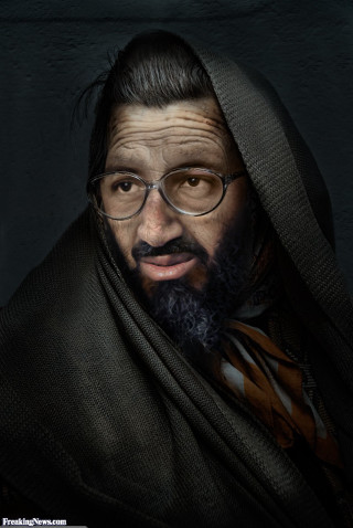 Bearded man glasses scarf hoodie 2 - a hood free wallpaper