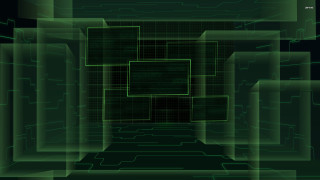 Green background square grid middle - beeple free wallpaper