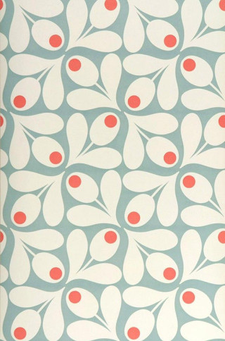 Red white leaves blue background - a wallpaper free wallpaper