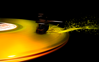 Yellow record player funk art - christopher williams free wallpaper