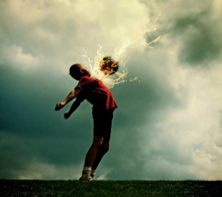 Man kicking soccer ball field 24 - alain tasso free wallpaper