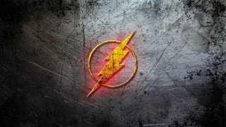 Flash logo metal surface red - wallpaper free wallpaper