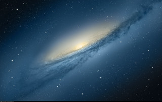 Bright blue object sky stars - the center of the picture free wallpaper
