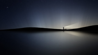 Person hill sky light beam - a person free wallpaper