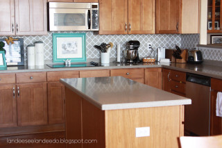 Kitchen counter modern design interior - area free wallpaper