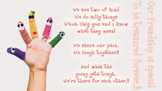 Hand finger puppet poem image - a poem free wallpaper