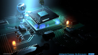 Robot computer board light circuit - beeple free wallpaper