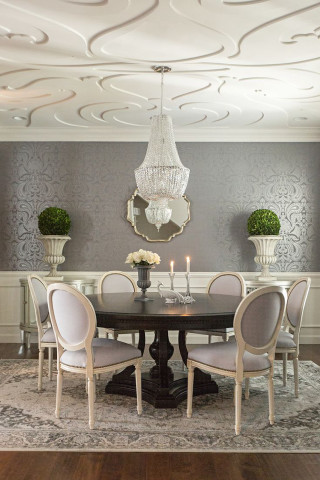 Dining room chandelier table chairs 4 - gaudy free wallpaper