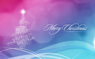 Christmas tree star blue pink 2 - naive free wallpaper